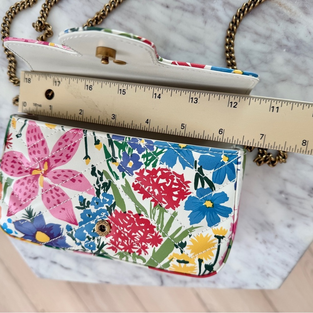 🌼 GUCCI Ken Scott GG Marmont Super Mini Bag in Floral Print Limited Edition - Picture 4 of 16